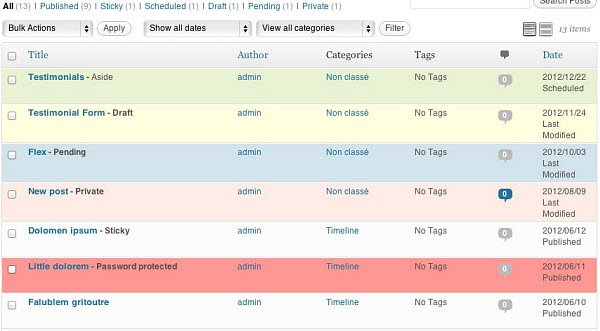 Color My Posts final results.