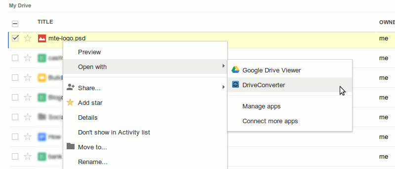 Converting Files In Google Drive With DriveConverter