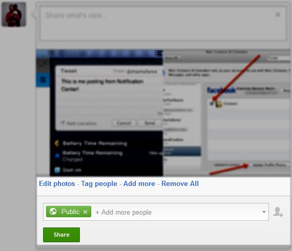 You can edit your photos and tag them before sharing.
