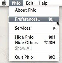 Go to Phlo's preferences.