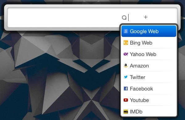 You can change the search engine or website with ease.
