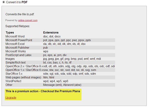 Some actions are for premium account holders only.