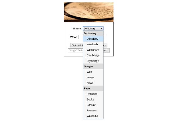 Dictionary Search Chrome app