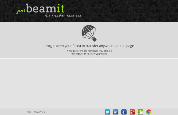JustBeamIt Launch Page