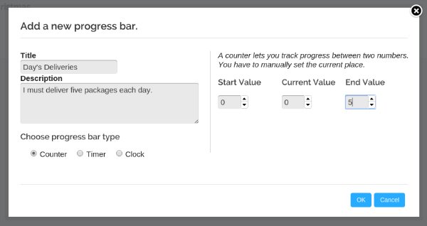 Progress Bar Timer Counter Prompt