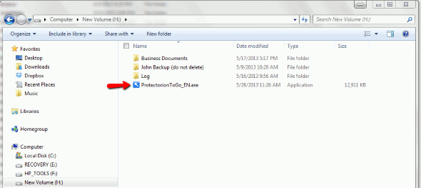 encrypt sensitive data with Protectorion-To-Go