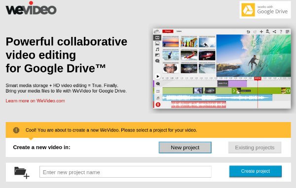 WeVideo Landing Page