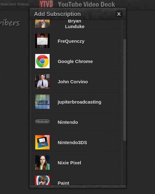 Video Deck Subscriptions