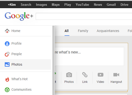 google creative kit menu