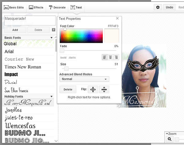 google creative kit text