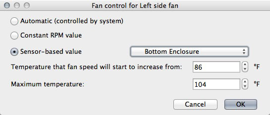 You can custom the fan control options for all of your fans.