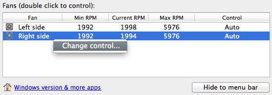 You can change the control of your Mac's fans.