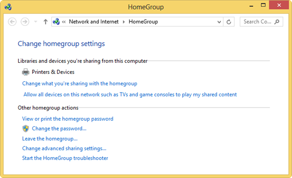 Working with Homegroup settings working-with-homegroup-settings
