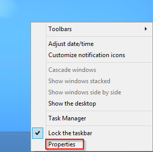 Opening taskbar properties opening-taskbar-properties