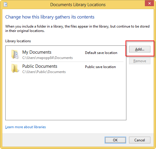 Adding removable device to Windows library adding-removable-device-to-windows-library