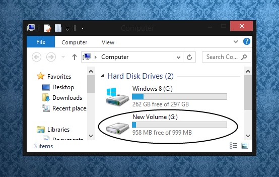 Partitioning your hard drive - create new drive