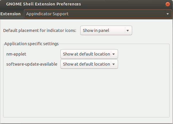gnome-appindicator-configuration