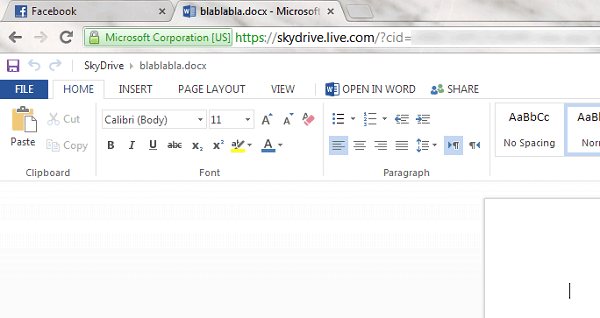 office web apps - web apps interface