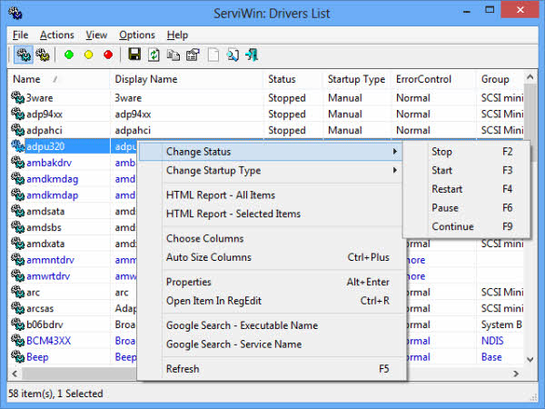 serviwin show context menu