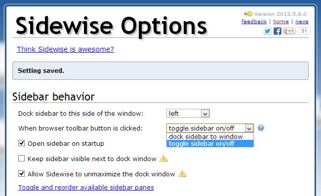 sidewise options