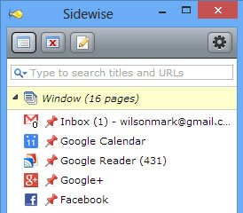 Manage Chrome Browser Tabs with Sidewise
