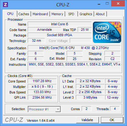 check the system information using CPU-Z