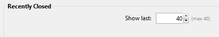 Recently Closed settings recently-closed-settings