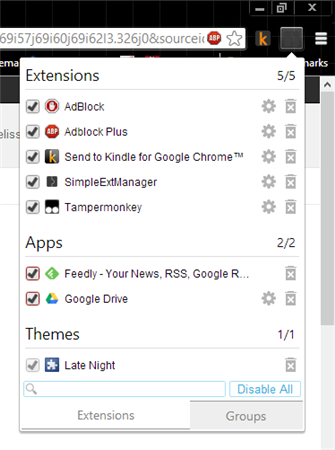 using the SimpleExtManager to replace the extension manager in chrome