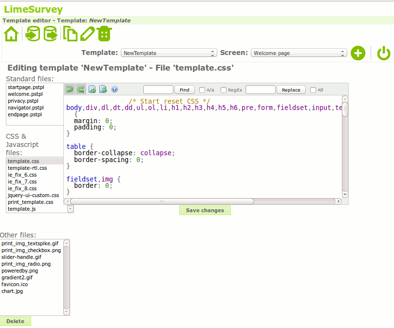 limesurvey-create-template