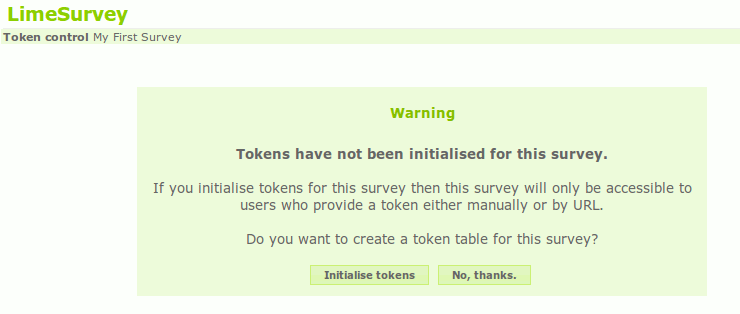 limesurvey-initialize-token