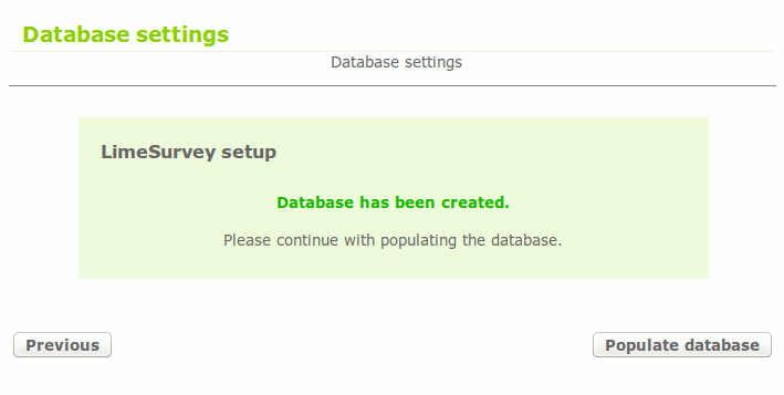 limesurvey-populate-database
