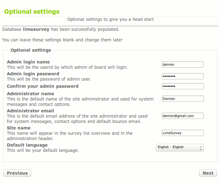 limesurvey-setup-user-account