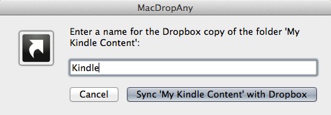 Enter a name for the cloud copy of the folder.