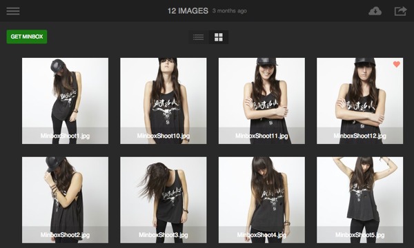 Minbox provides responsive and sharable web galleries for all.