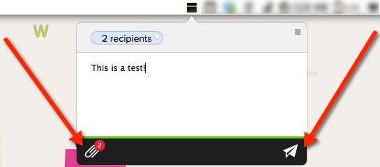 Don't forget to add recipients and an option message to Minbox.