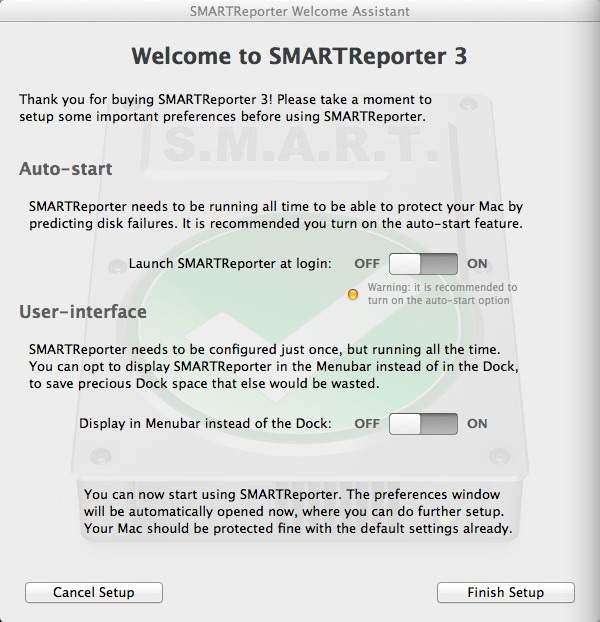 SMARTReporter Welcome Assistant