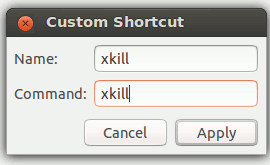 Setup a new xkill command in ubuntu