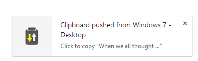Clipboard Sync notification clipboard-sync-notification