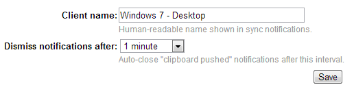 Clipboard Sync options saved Clipboard Sync options saved