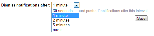 Notifications time limit notifications time limit for clipboard sync