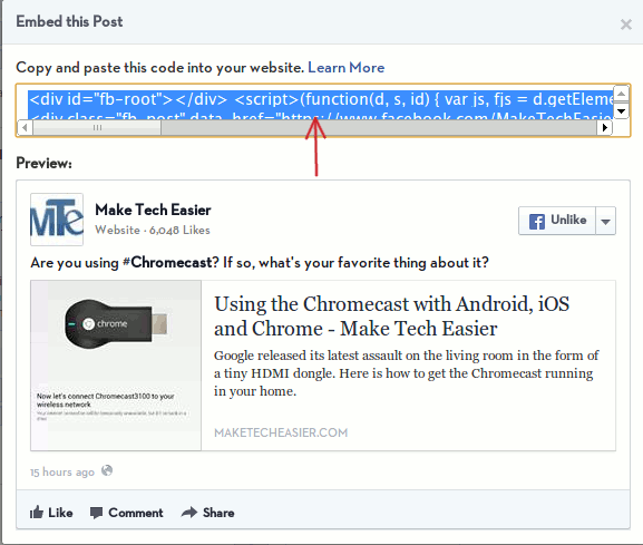 facebook-embed-post-code