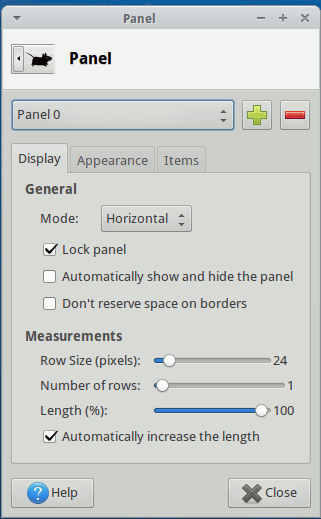 xfce-panel-preferences