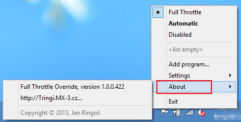 fullthrottle-about-settings