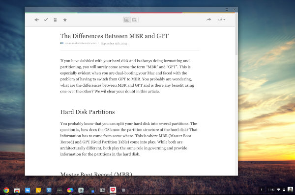 Chrome packaged apps - Pocket