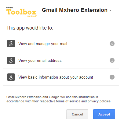 mxHero Toolbox permissions mxhero-toolbox-permissions