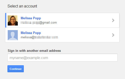 Choosing account choosing-account