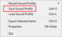 Saving or loading sound profile saving-loading-sound-profile