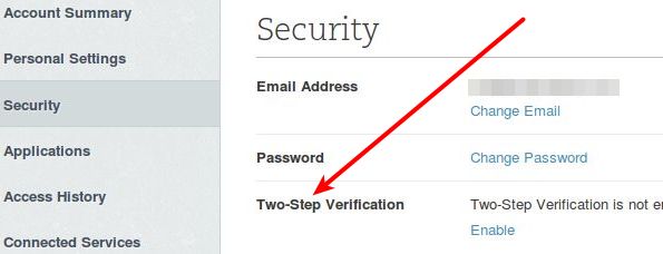 Click on Security and then click on Enable.