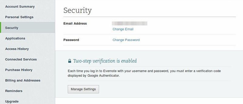 How to Enable Two-Step Verification for Evernote