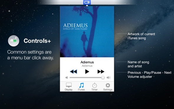 Controls+ Mac iTunes